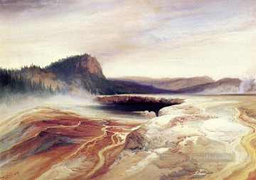 Gigante Azul Primavera Yellowstone2 Montañas Rocosas Escuela Thomas Moran Pinturas al óleo